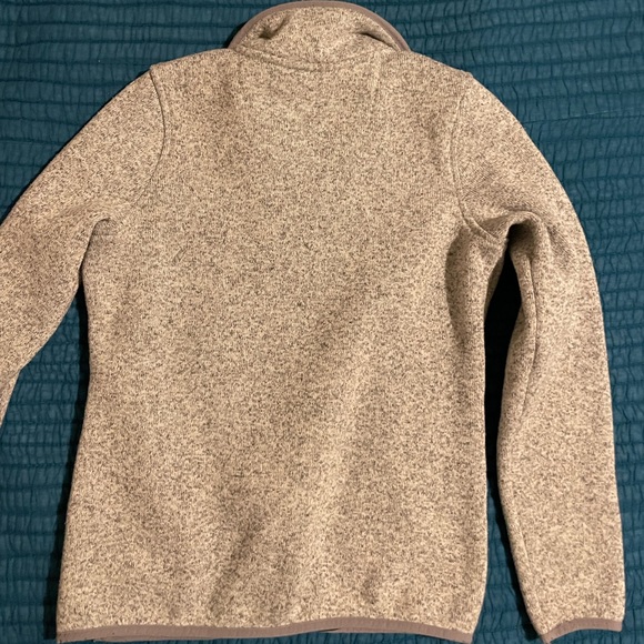 pewter LL Bean sweater fleece pullover - Picture 3 of 3